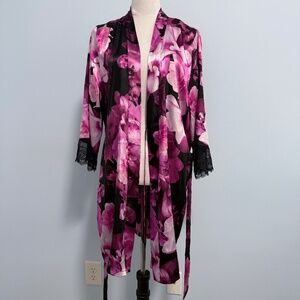 Linea Donatella Women's Erina‎ Floral Print Robe Size M